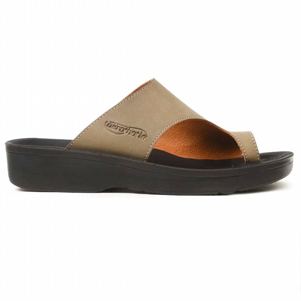 NEW AEROTHOTIC women's regan split toe sandals in khaki
